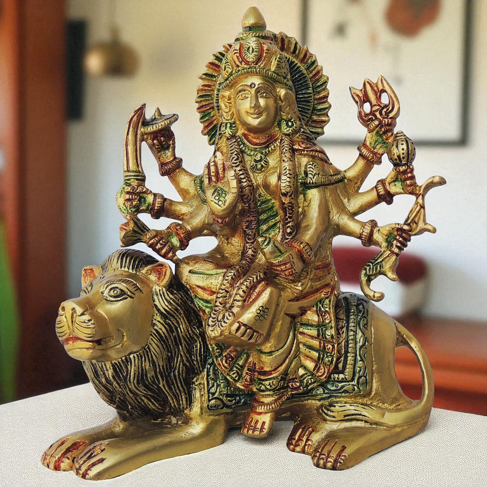 Brass Durga — 7"