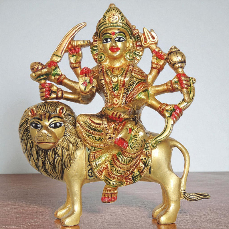 Brass Durga — 6.5"