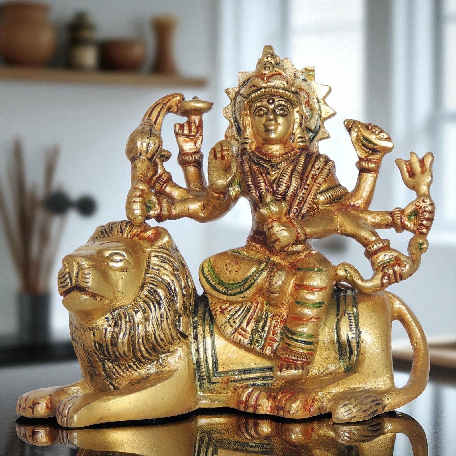 Brass Durga — 3.5"