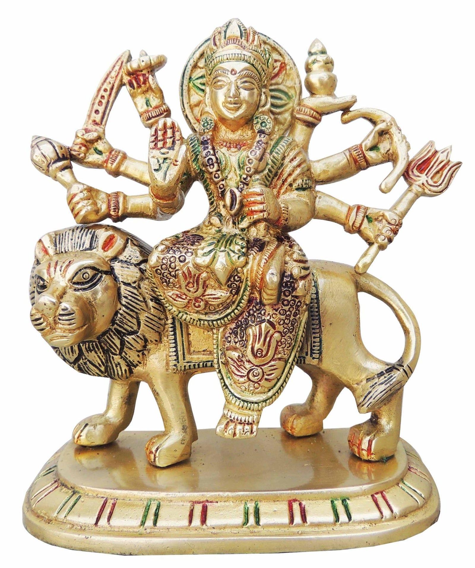 Brass Durga, Sitting