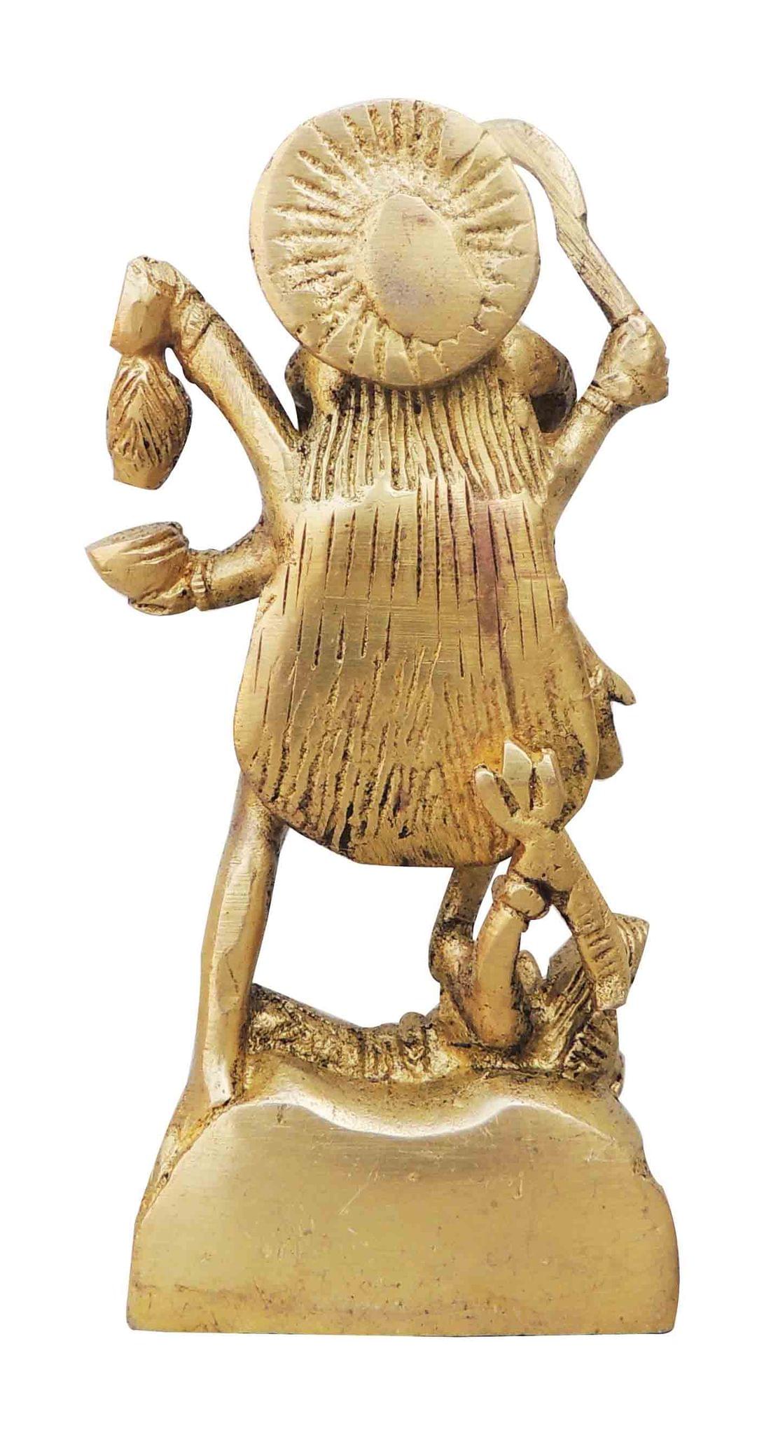 Brass Durga, Sitting — 4.6"