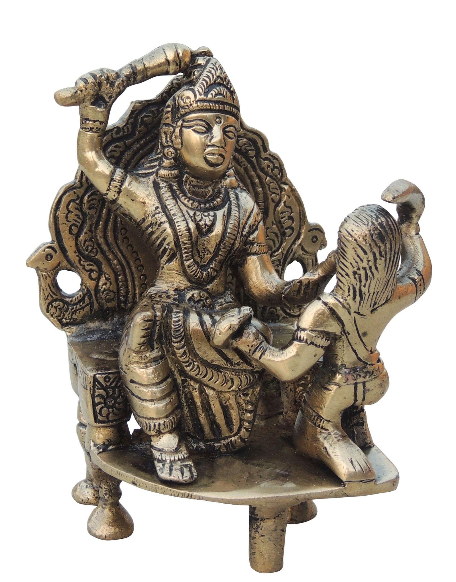 Brass Baglamukhi — 5"