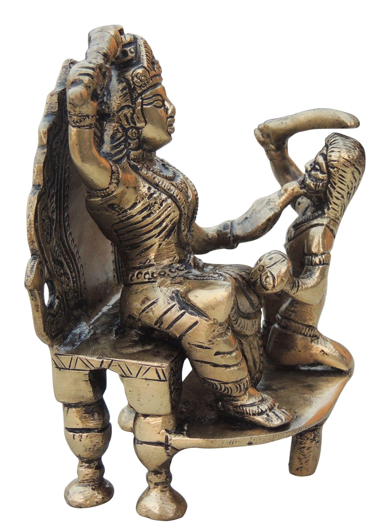 Brass Baglamukhi — 5"