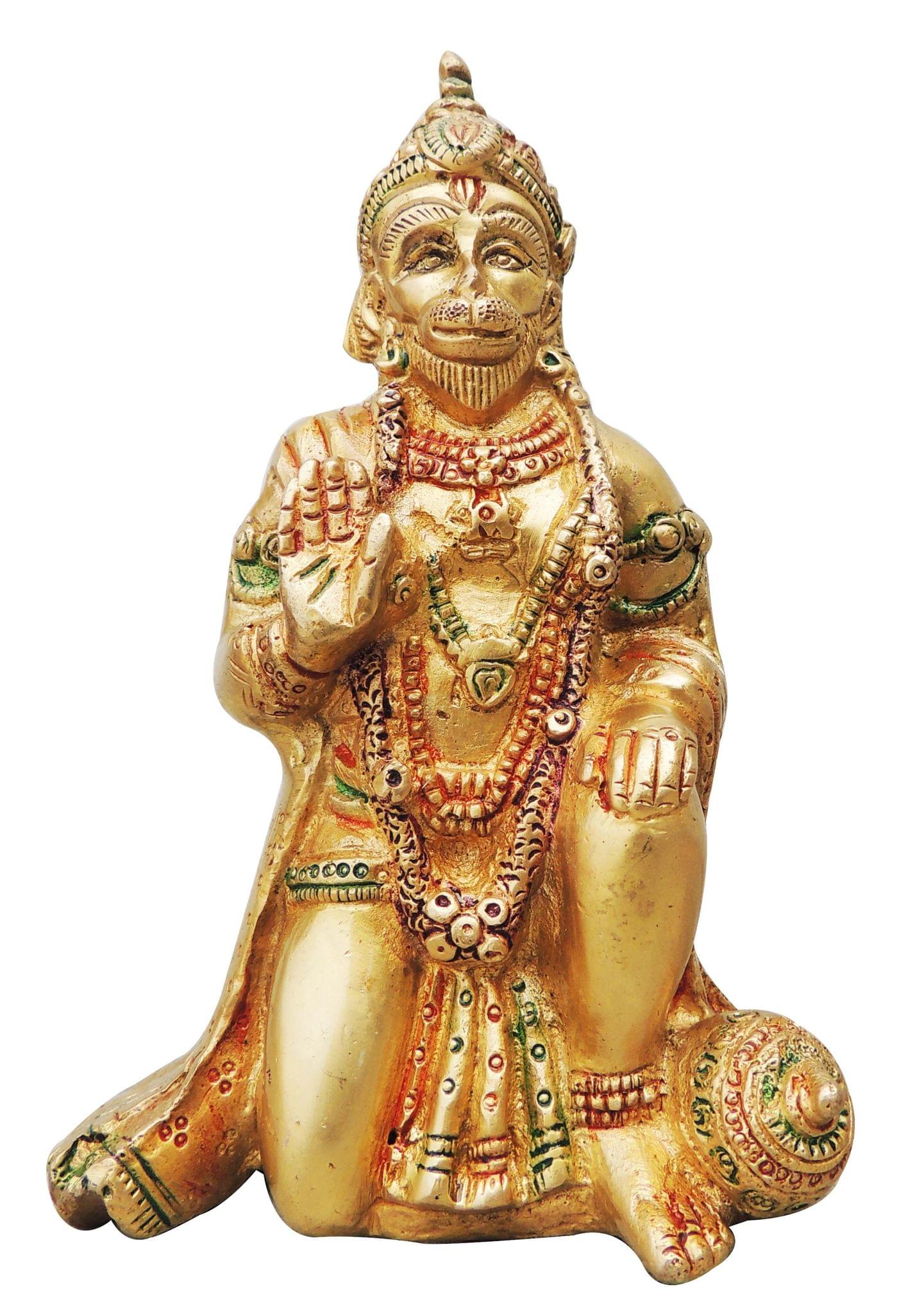 Brass Hanuman — 6.1"