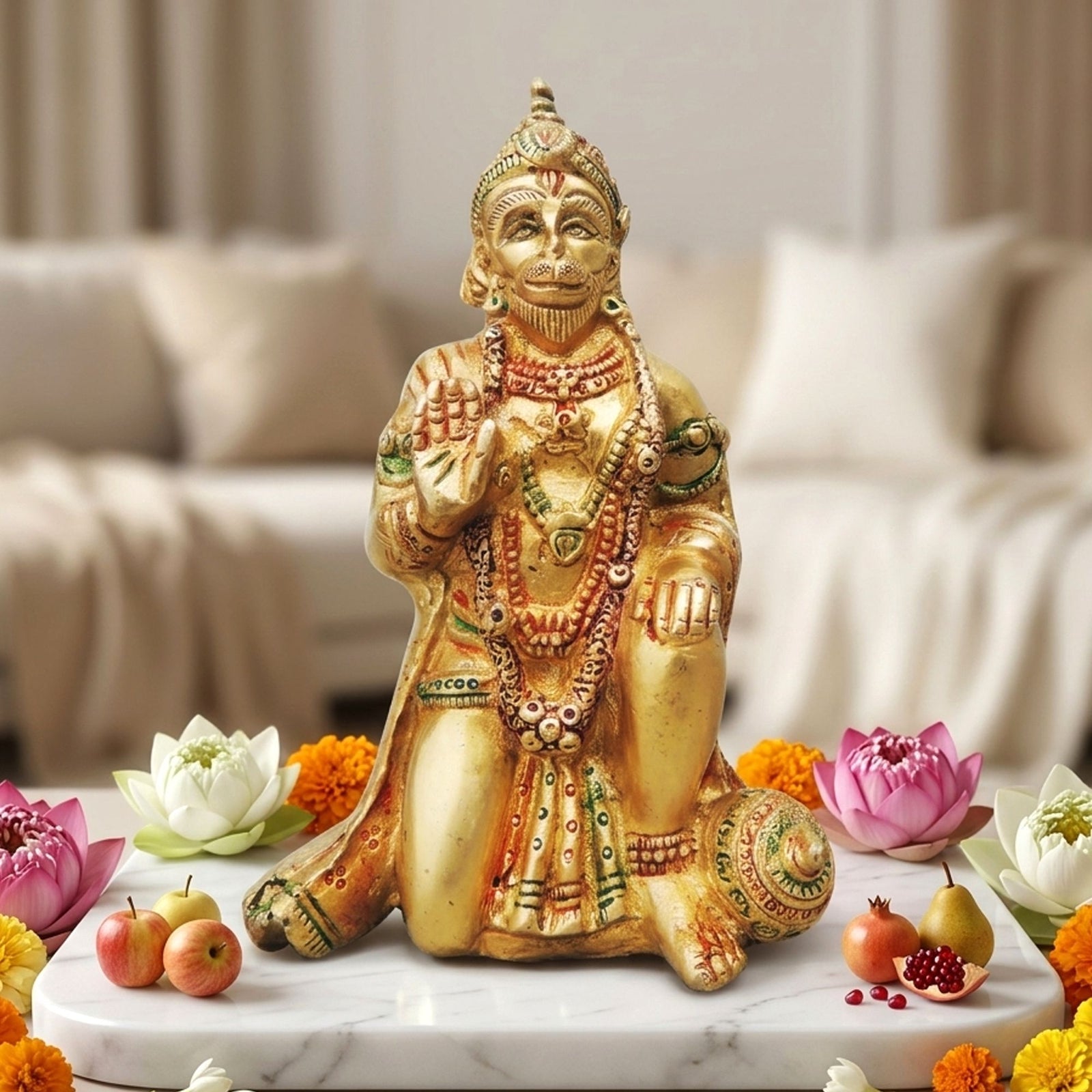 Brass Hanuman — 6.1"