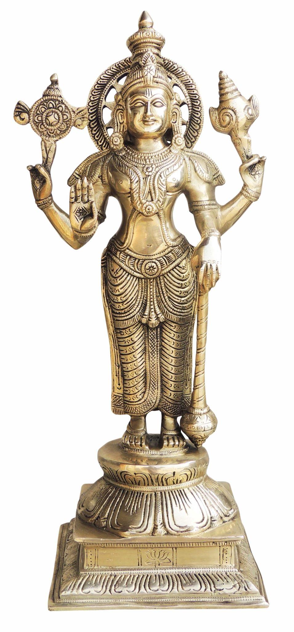 Brass Vishnu — 17.5"