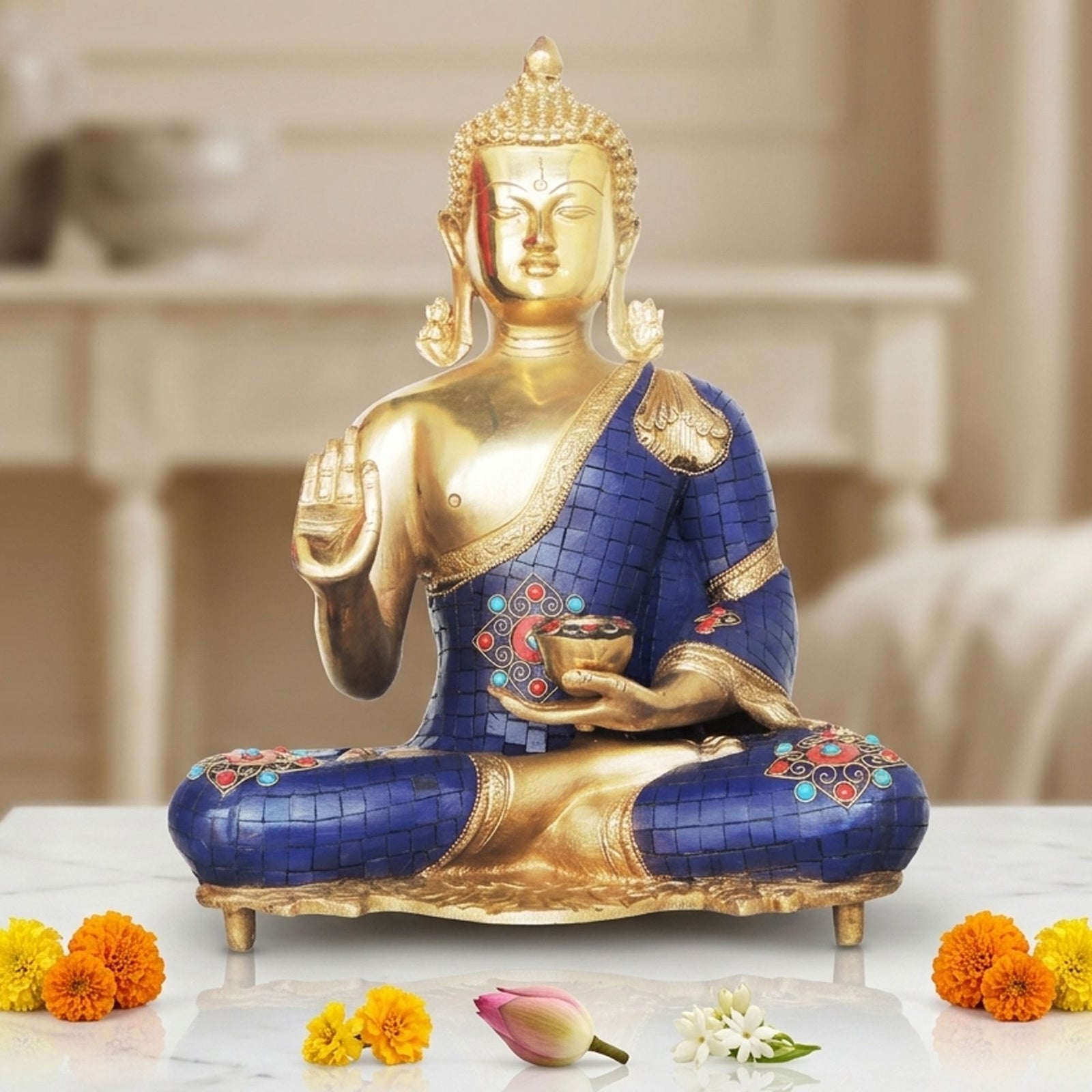 Brass Buddha — 15.3"