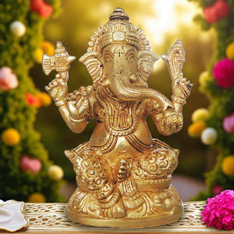 Brass Ganesh — 4.5"