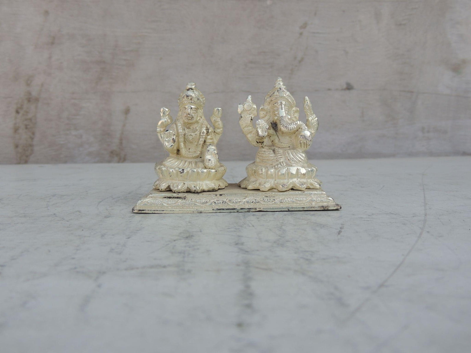 Brass Lakshmi-Ganesh Set — 2.5"