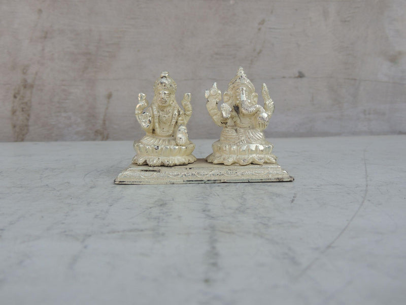 Brass Lakshmi-Ganesh Set — 2.5"