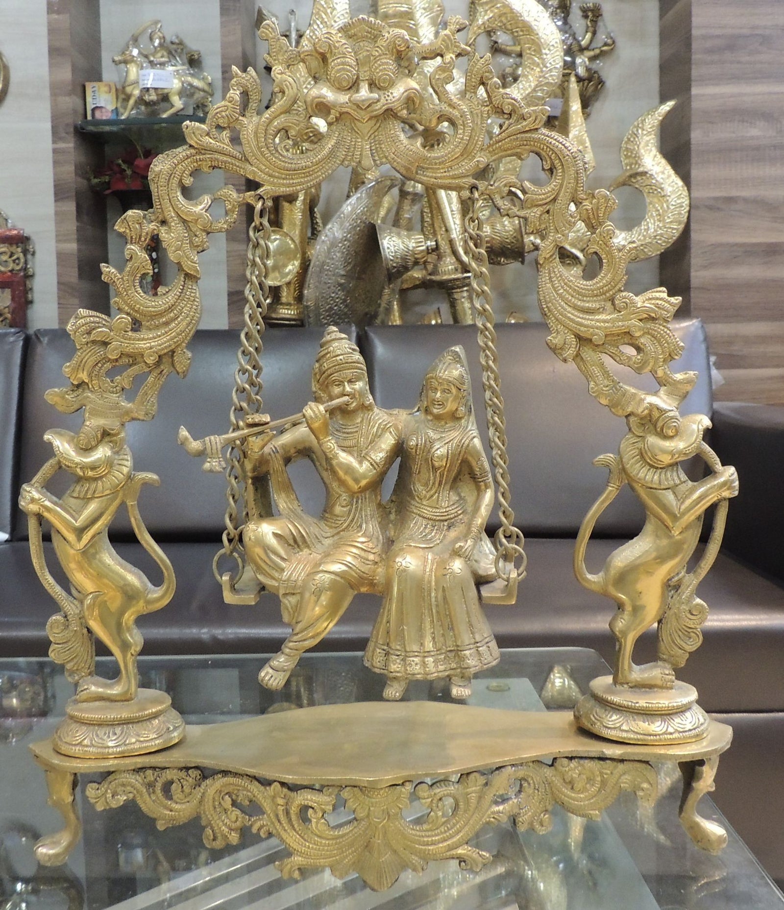 Brass Radha-Krishna — 17.6"