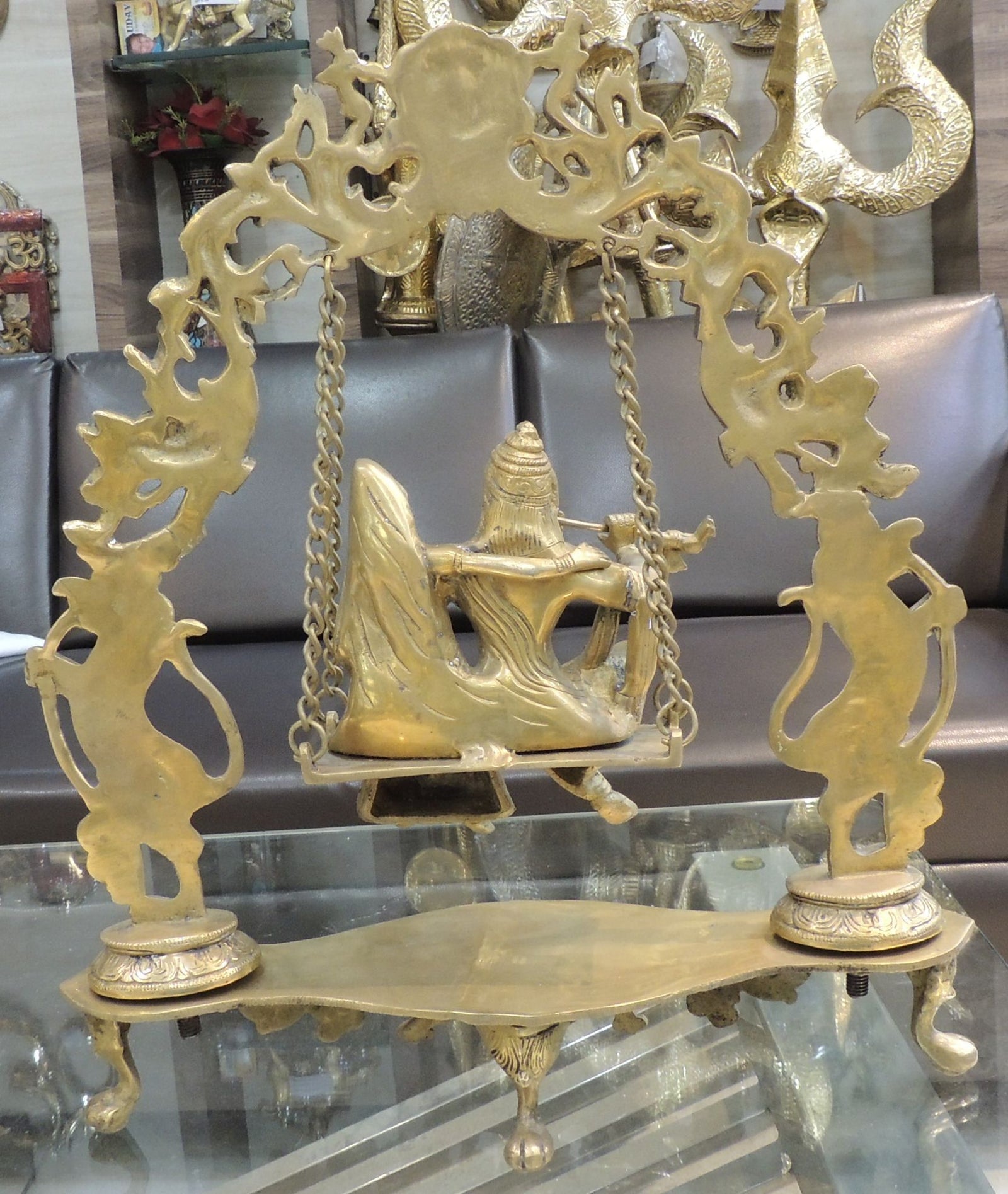 Brass Radha-Krishna — 17.6"