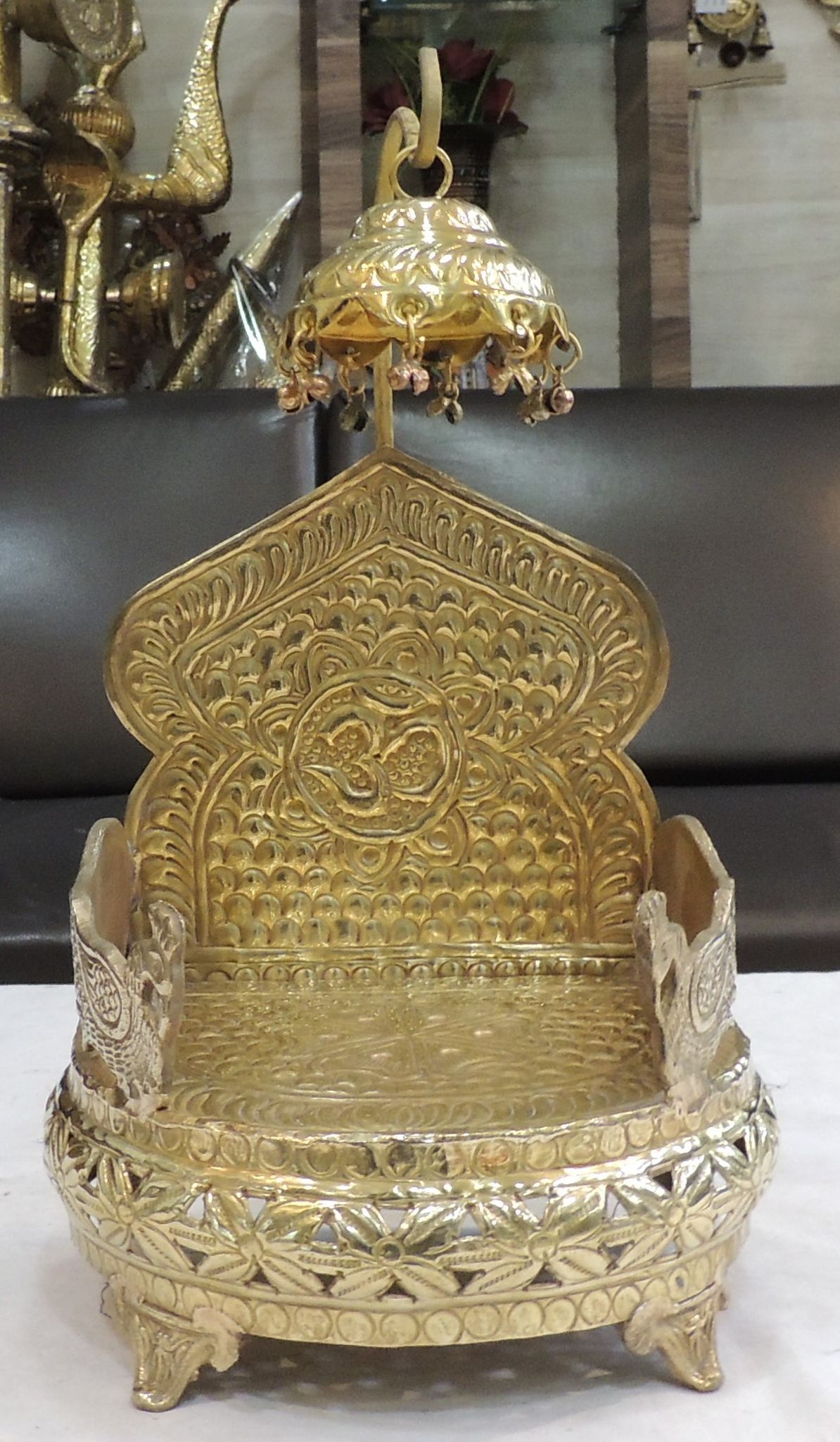 Brass Shinghasan — 14.3"