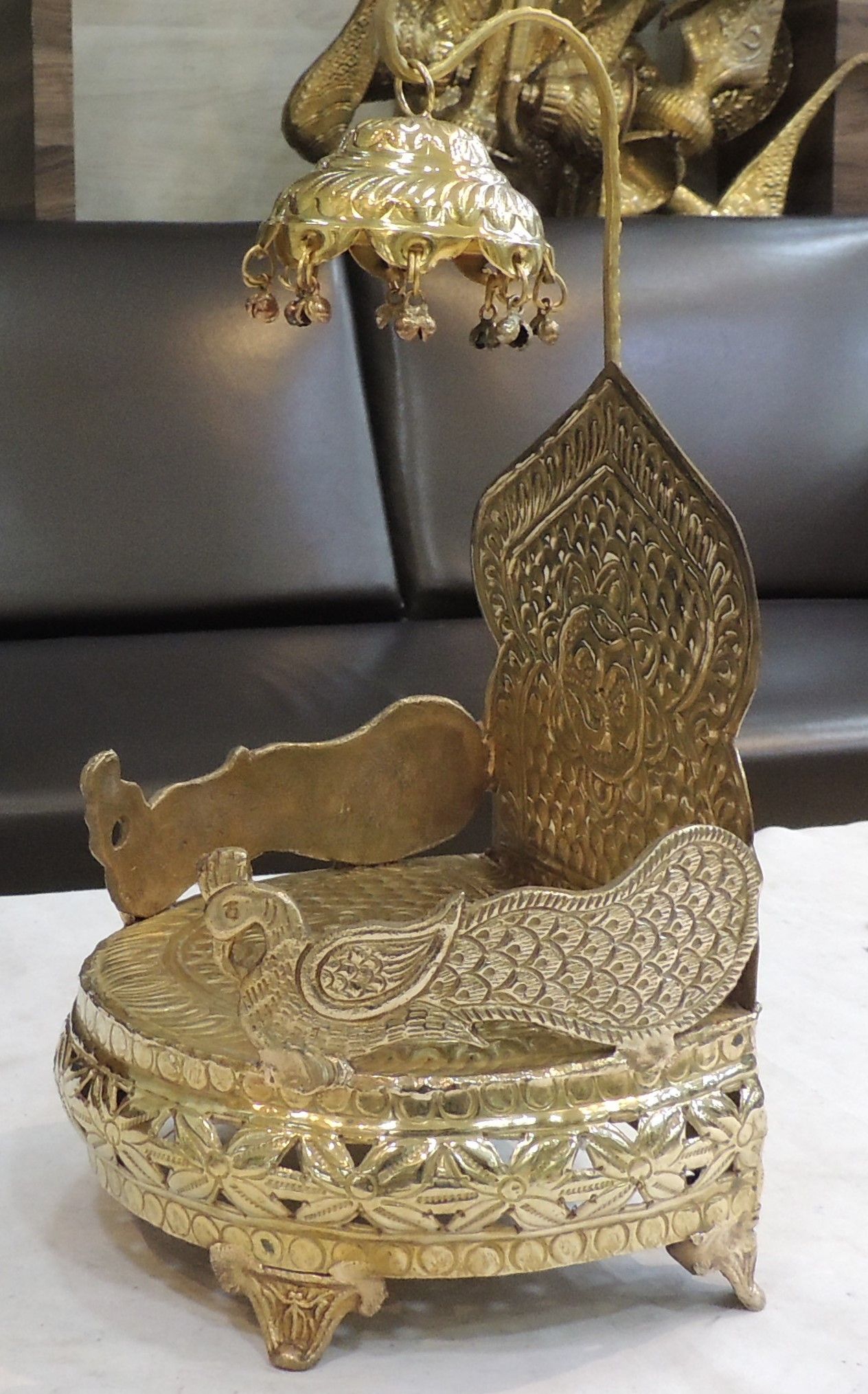 Brass Shinghasan — 14.3"