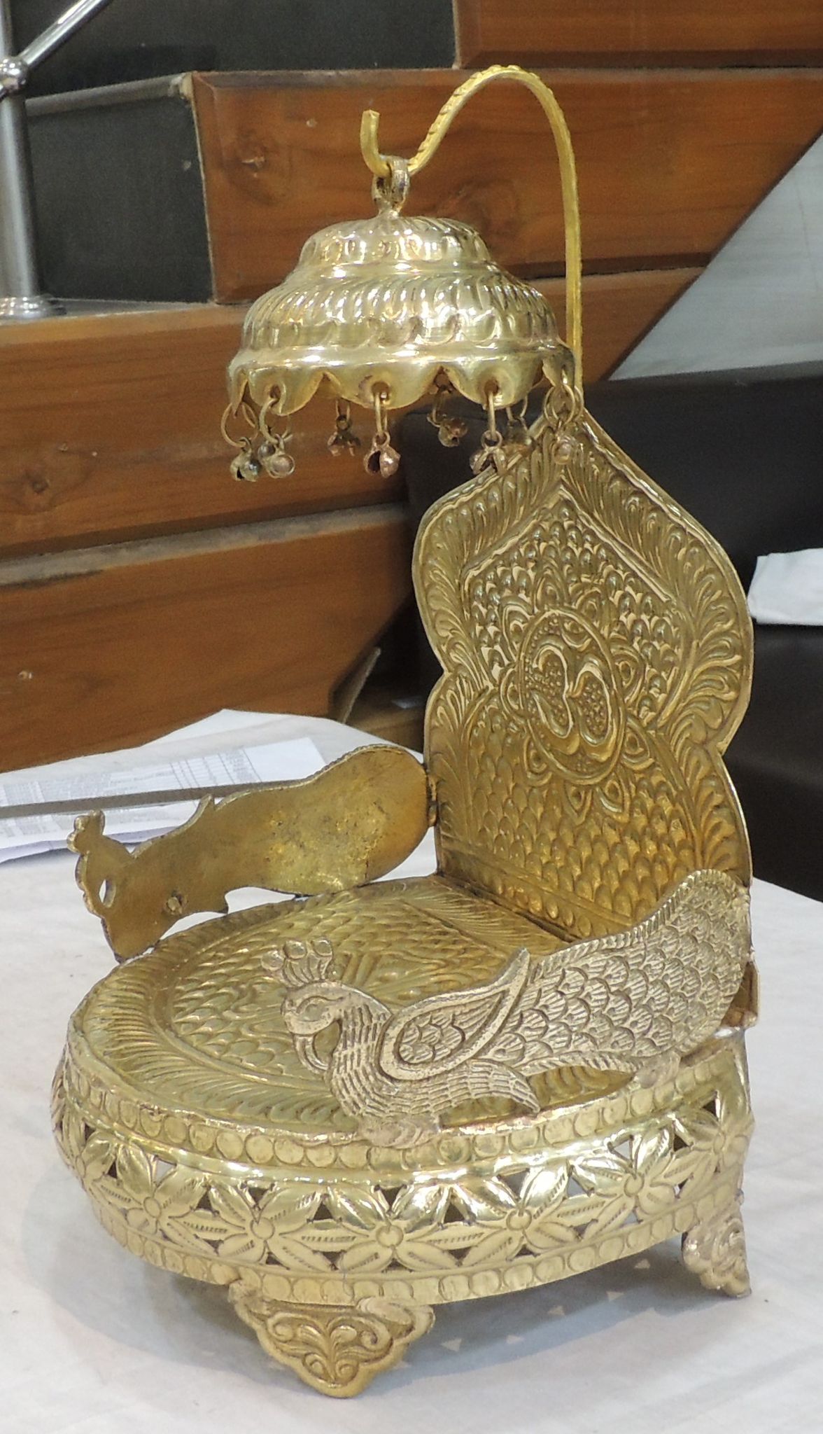 Brass Shinghasan — 17.5"