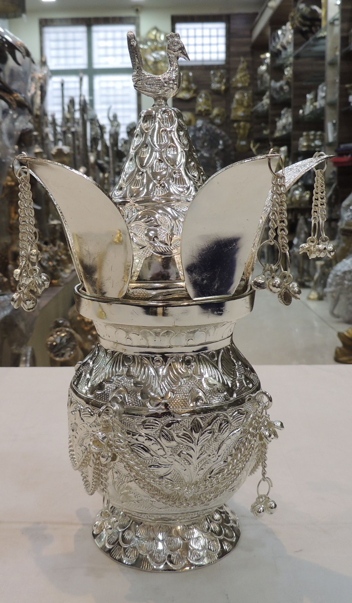 Brass Silver Kalash — 10"
