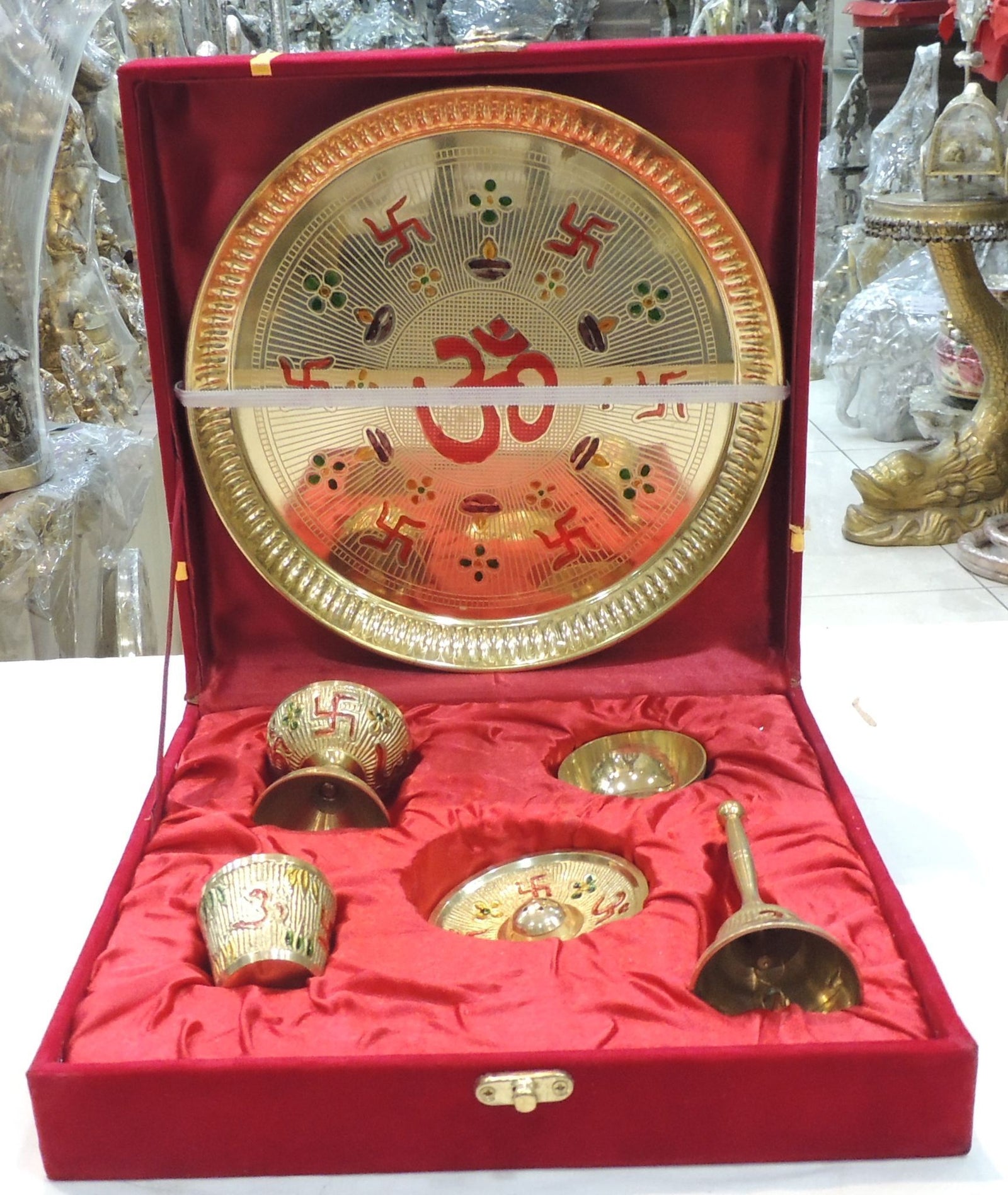 Brass Thali Diwali Gifting Item — 0.5"