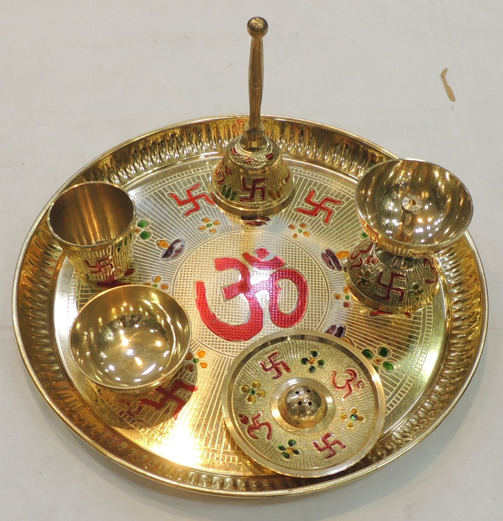 Brass Thali Diwali Gifting Item — 0.5"