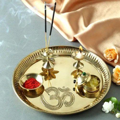 Brass Pooja Thali (Z003/8) — 1"