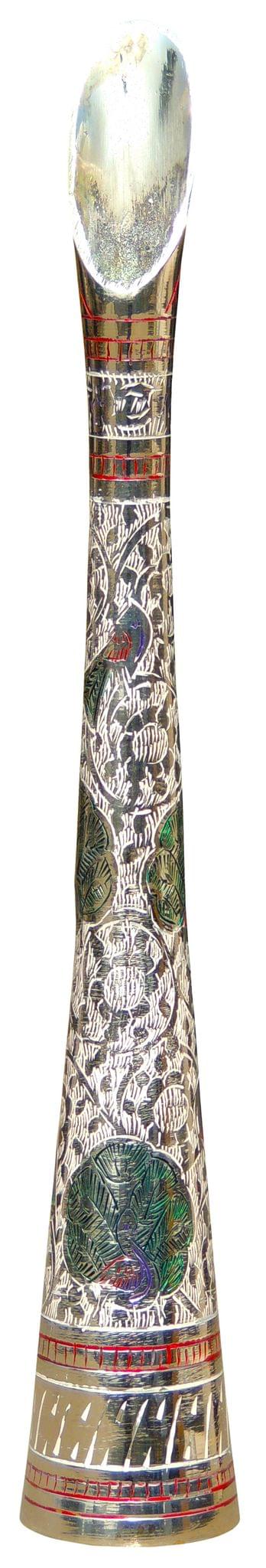 Brass & , Vase — 12"