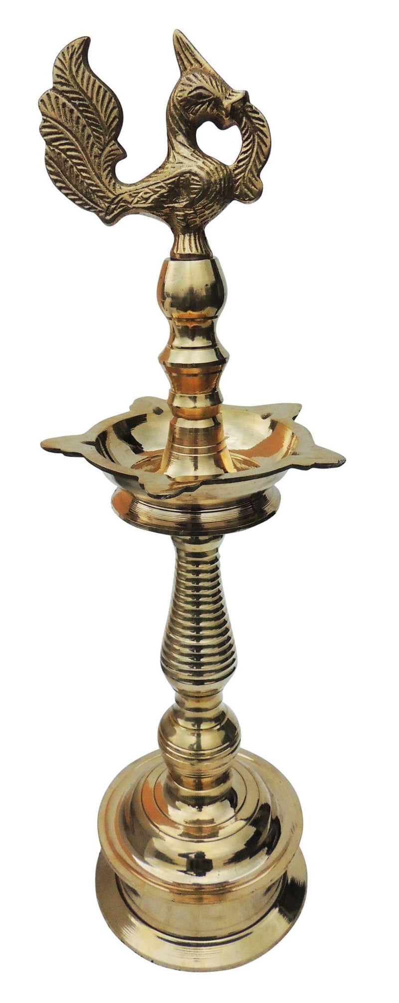 Brass Table Decor Oil Lamp, Deepak — 19.5"