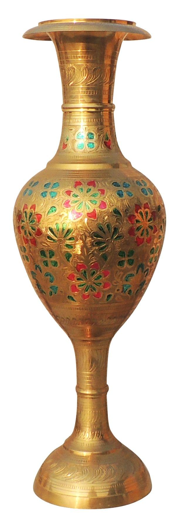 Brass & , Vase — 23.5"