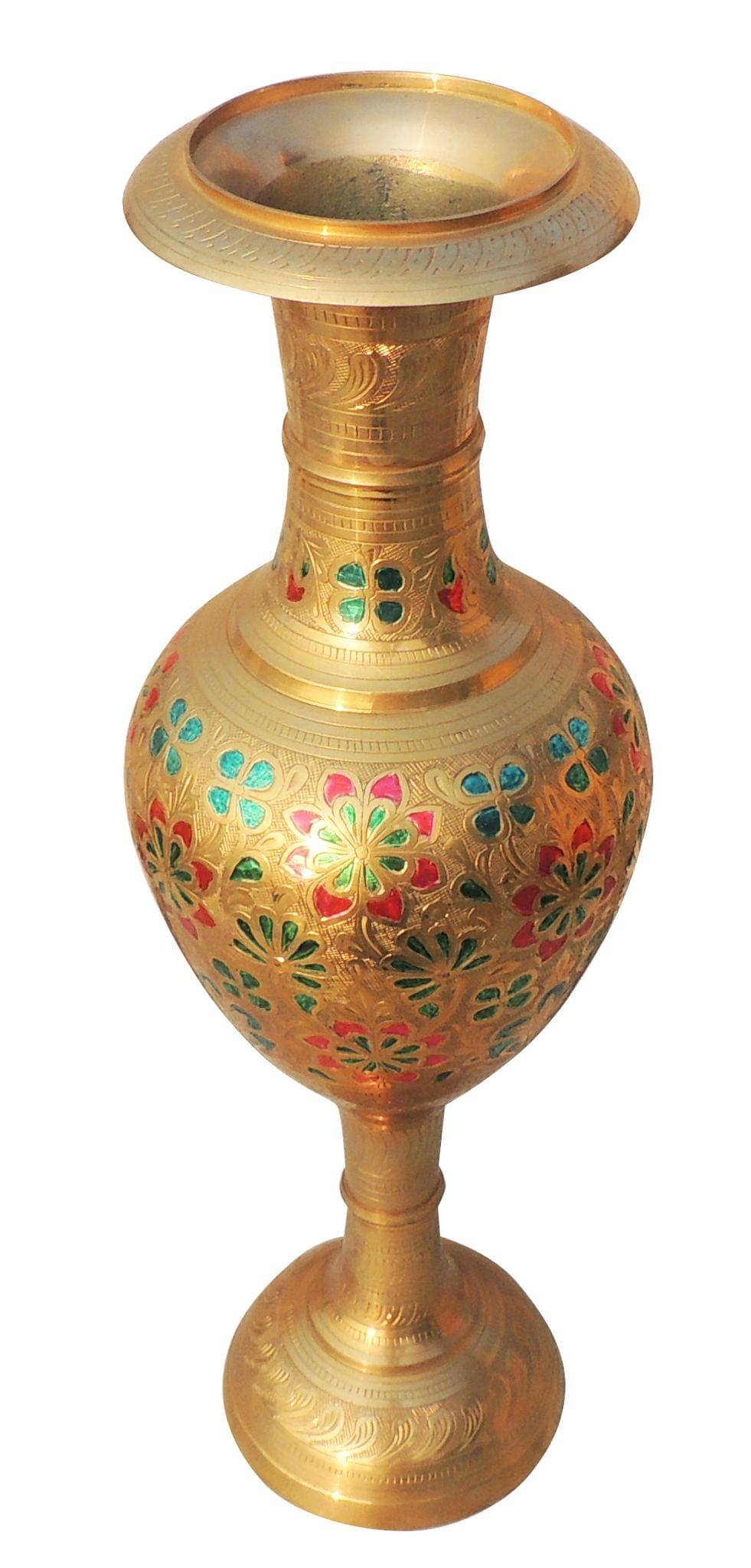 Brass & , Vase — 23.5"