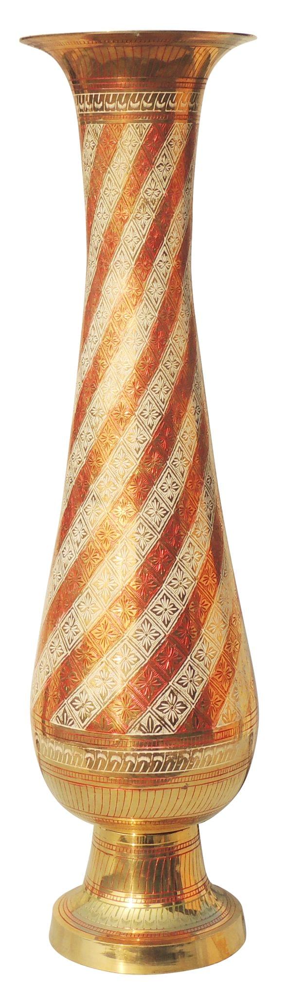 Brass & , Vase — 29.5"