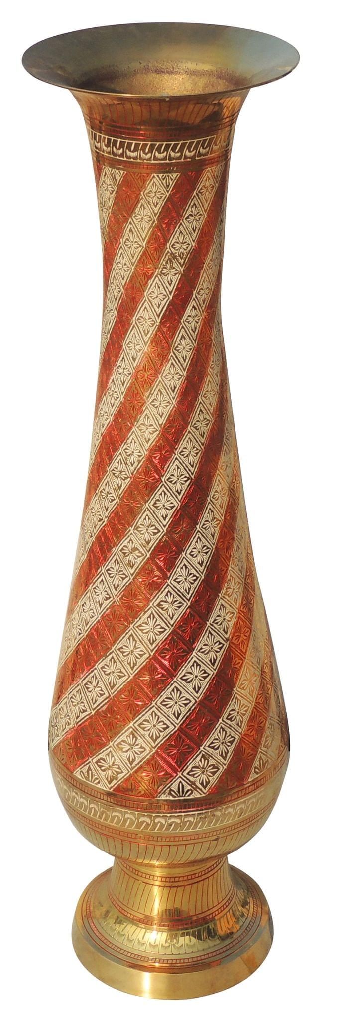 Brass & , Vase — 29.5"