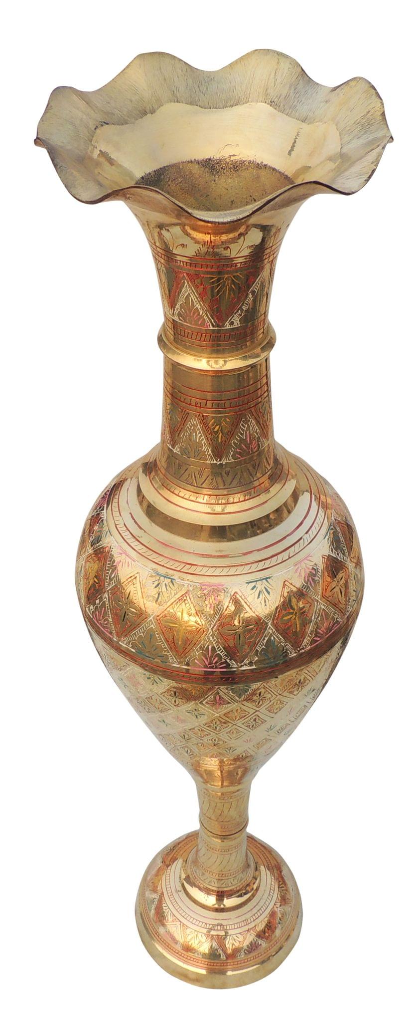 Brass & , Vase - 9*F164*35 Inch