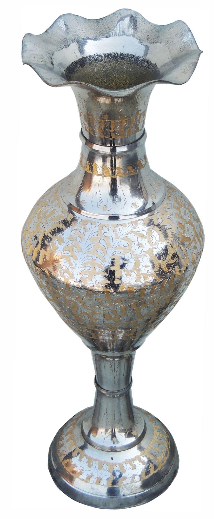 Brass & , Vase — 18"
