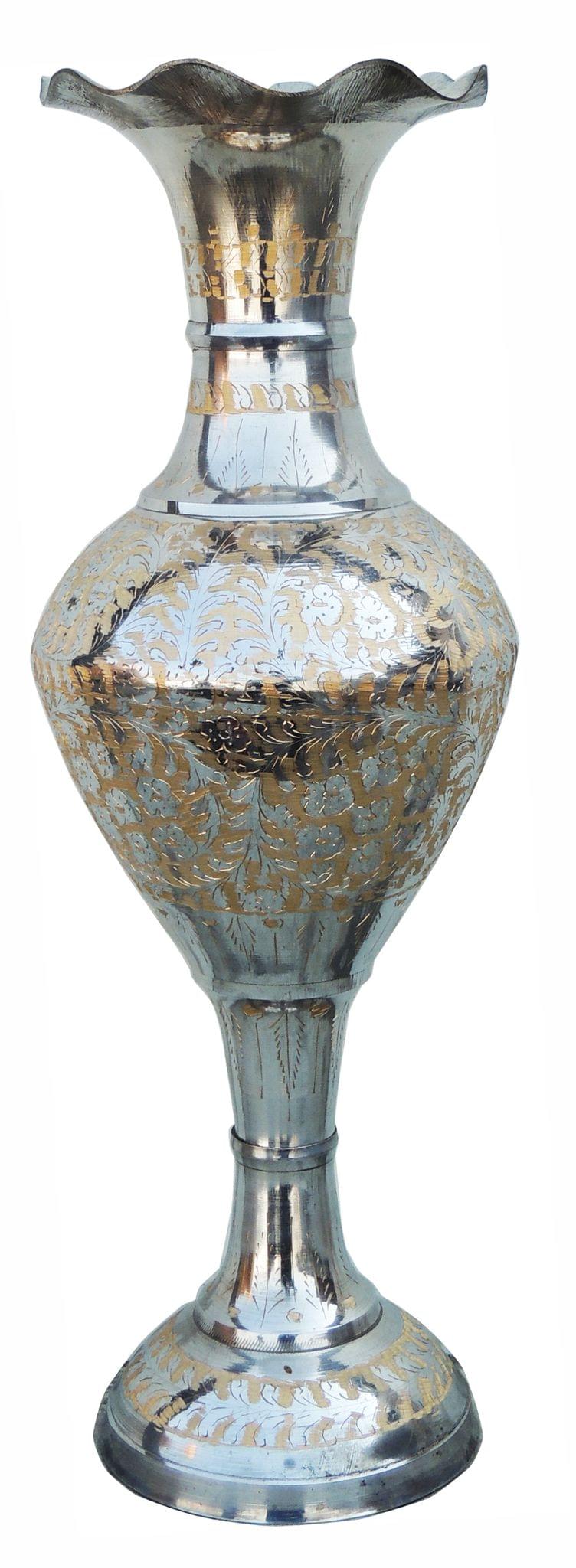 Brass & , Vase — 18"