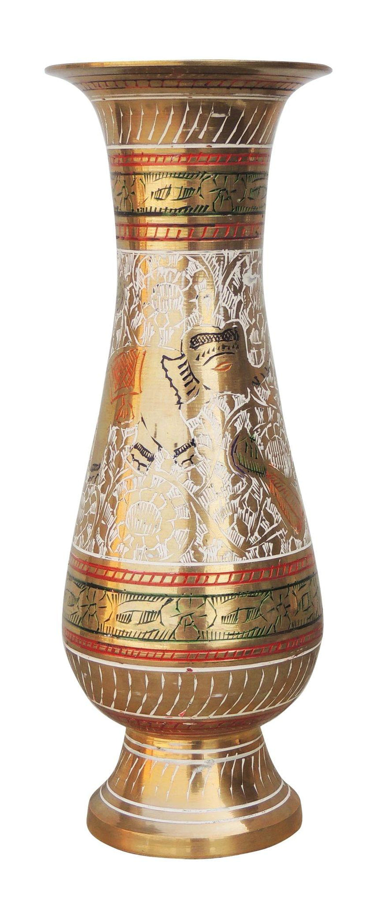 Brass & Glass, Vase — 8.8"