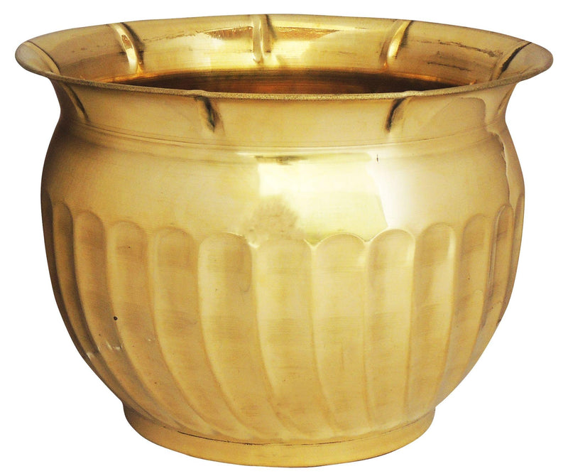 Brass planter Gamala Diameter 10 Inch weight 750 gm — 7"