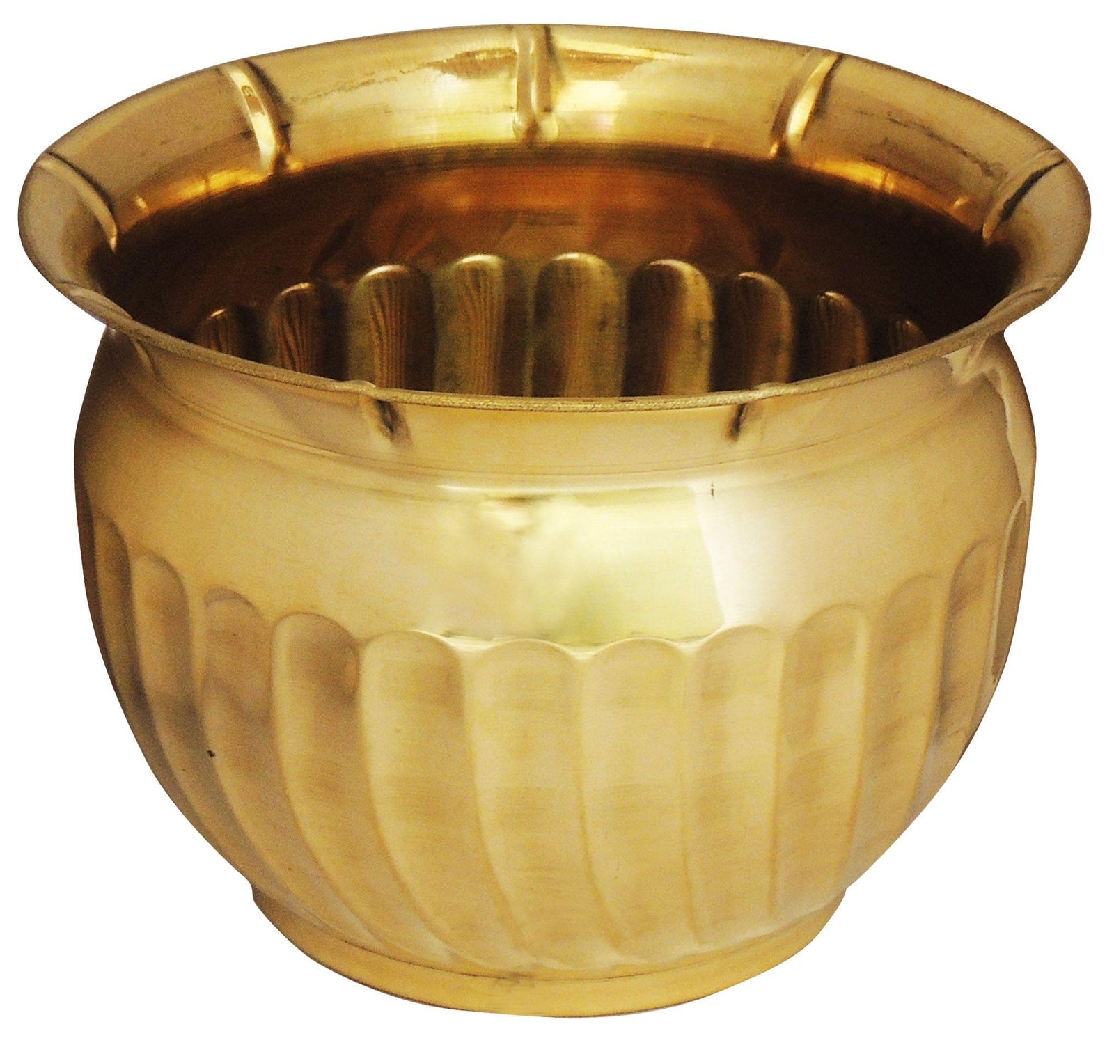 Brass planter Gamala Diameter 10 Inch weight 750 gm — 7"