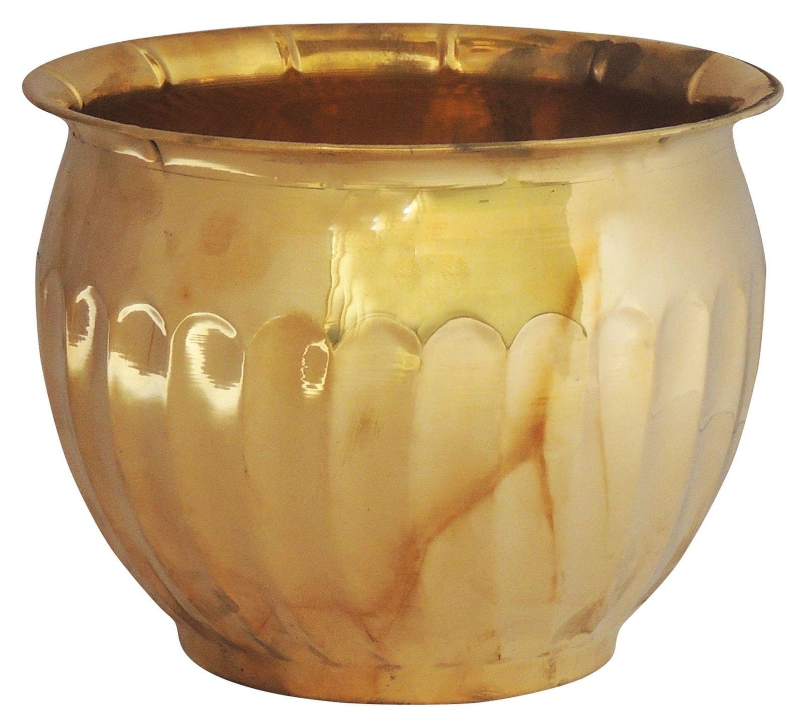 Brass planter Gamala Diameter 6.5 Inch weight 300 gm — 5"