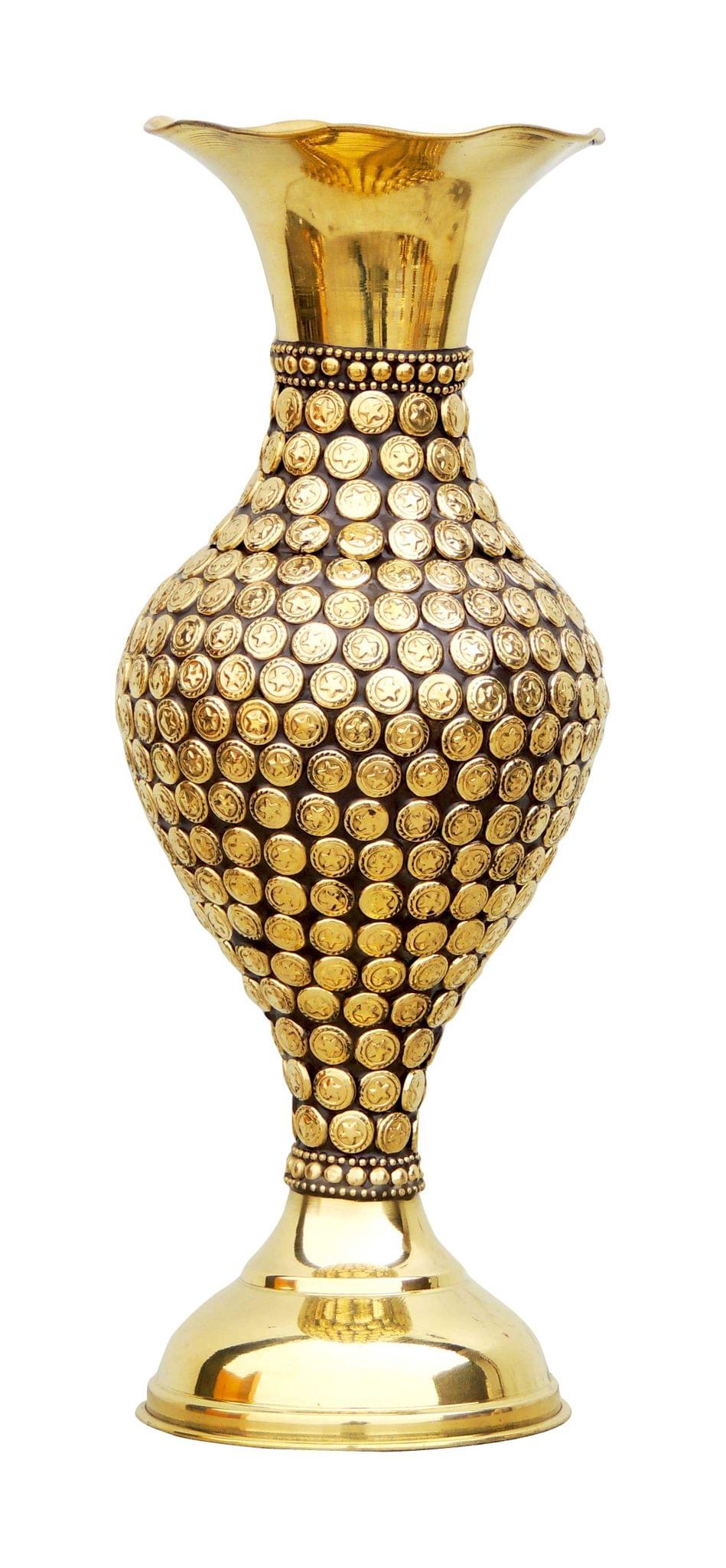 Brass & , Vase — 13"