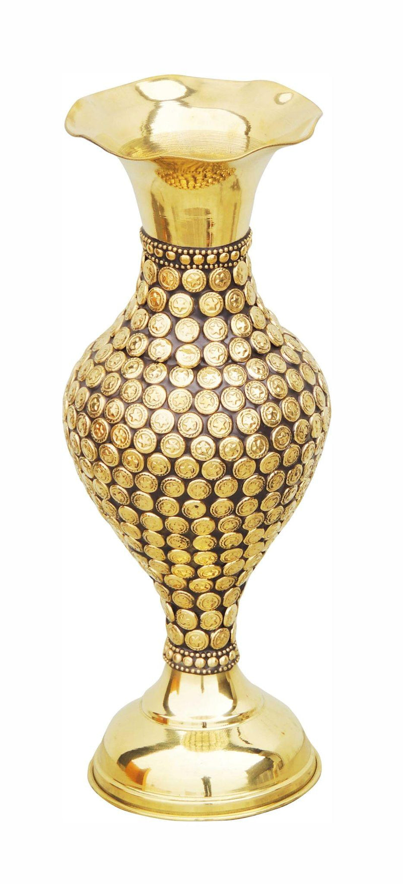 Brass & , Vase — 13"