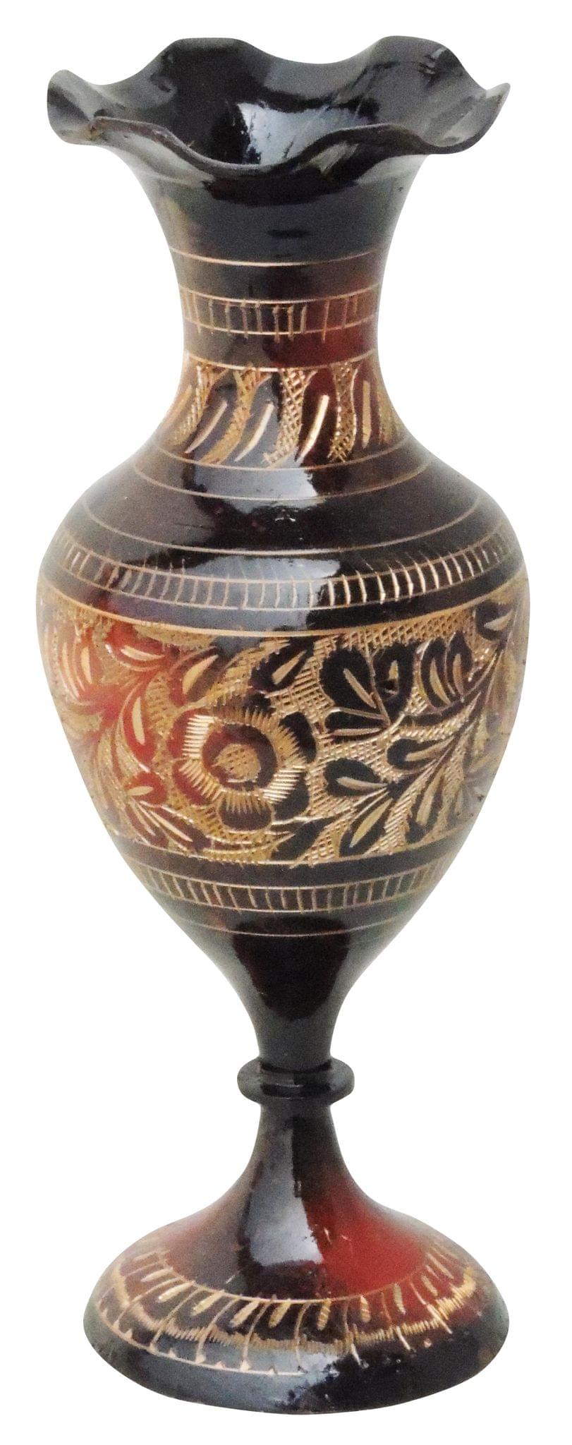 Brass & , Vase — 7.5"