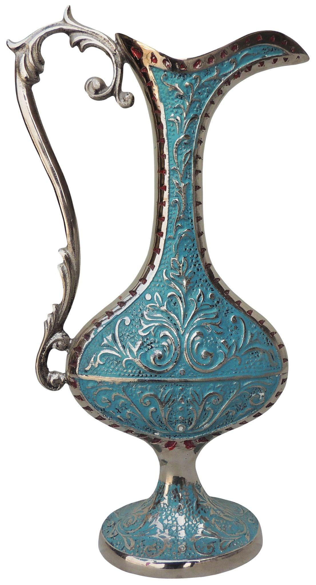 Brass & , Vase — 12"