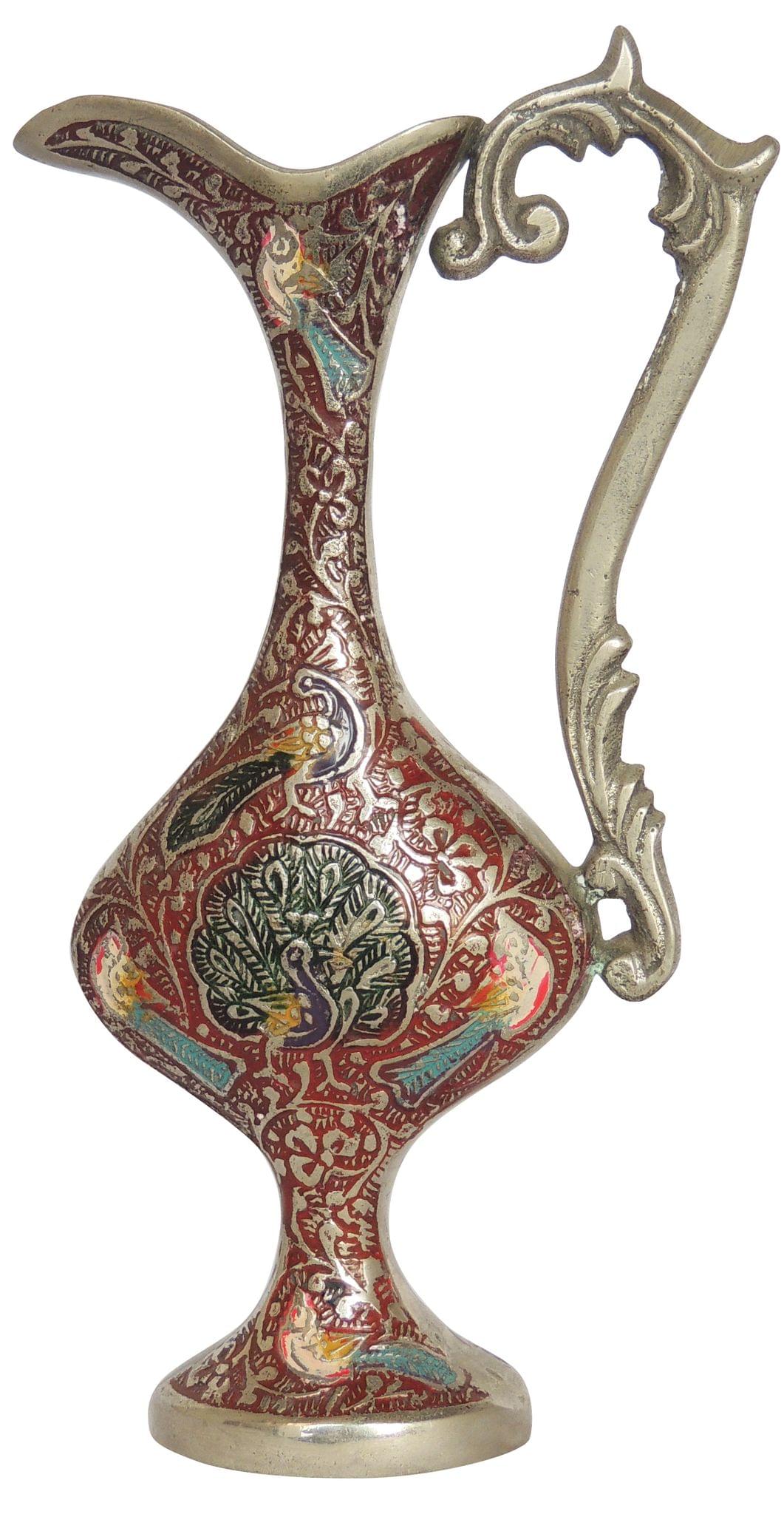 Brass & , Vase — 7"