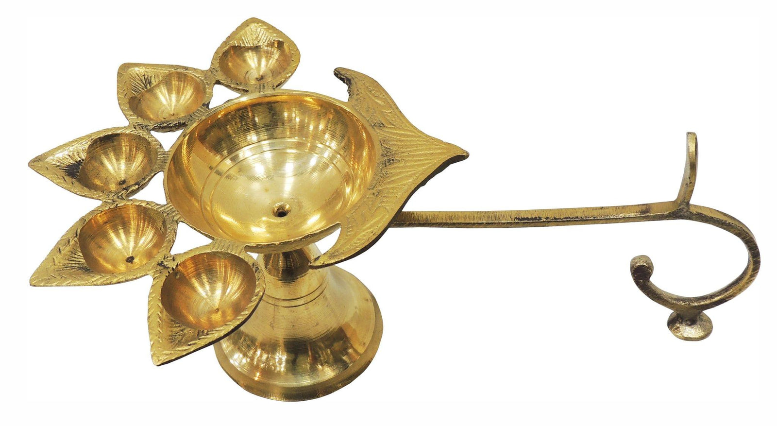 Brass Table Decor Oil Lamp Deepak 5 Wicks 2 Pcs.) — 4.5"