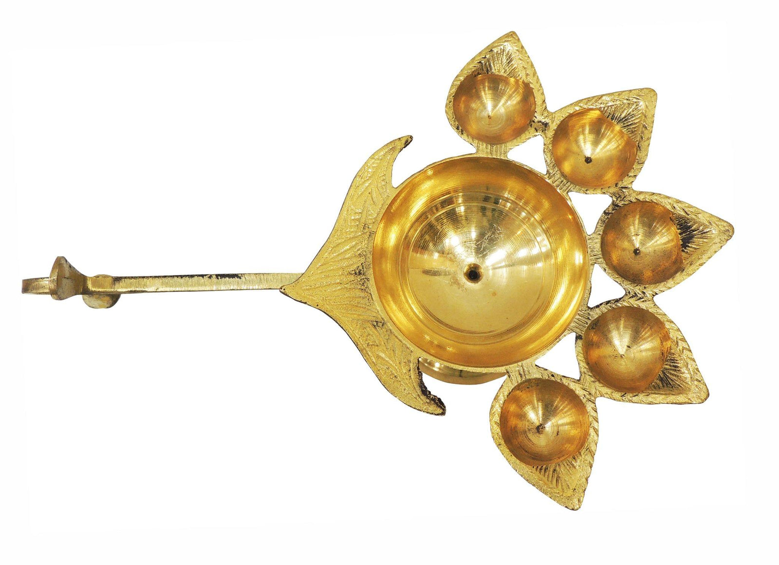 Brass Table Decor Oil Lamp Deepak 5 Wicks 2 Pcs.) — 4.5"
