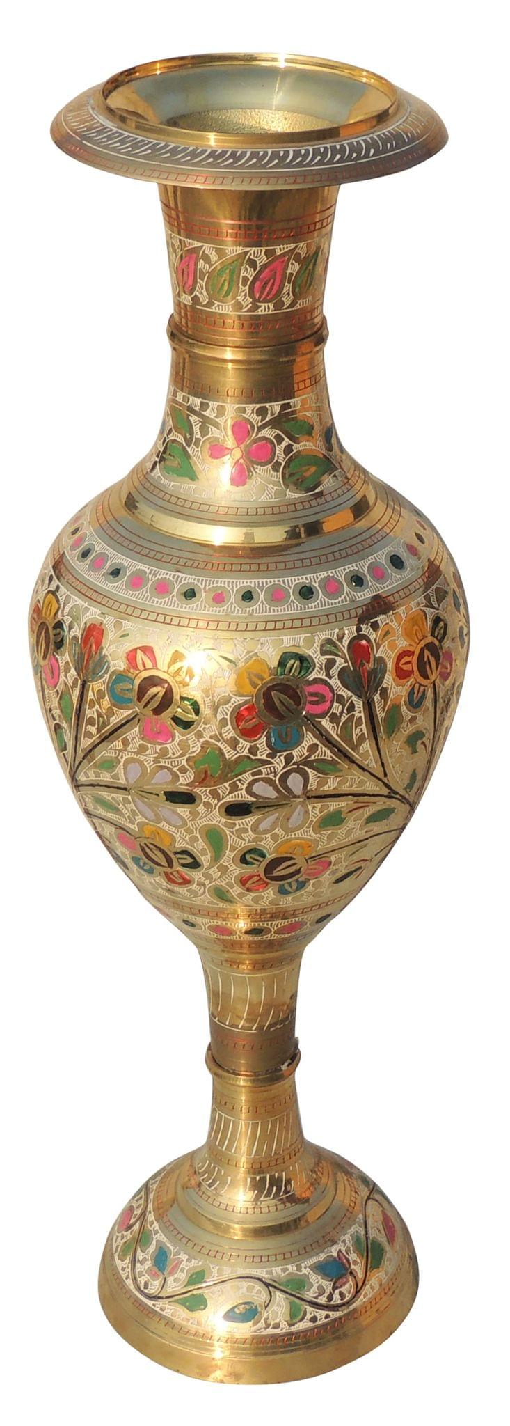 Brass & , Vase — 23.4"