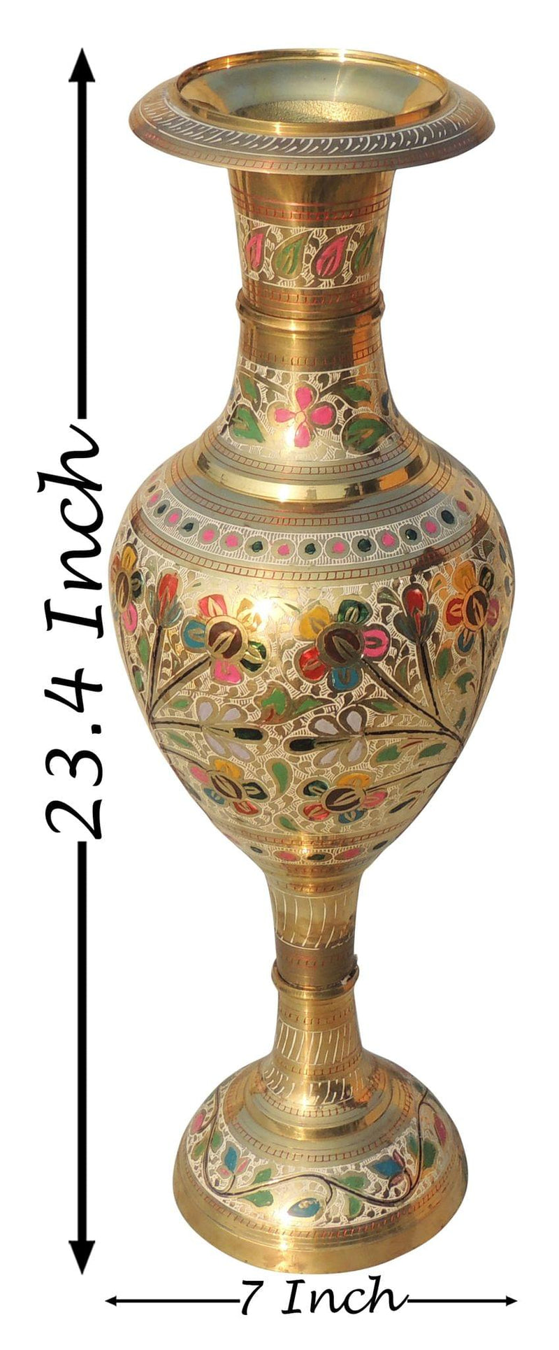 Brass & , Vase — 23.4"