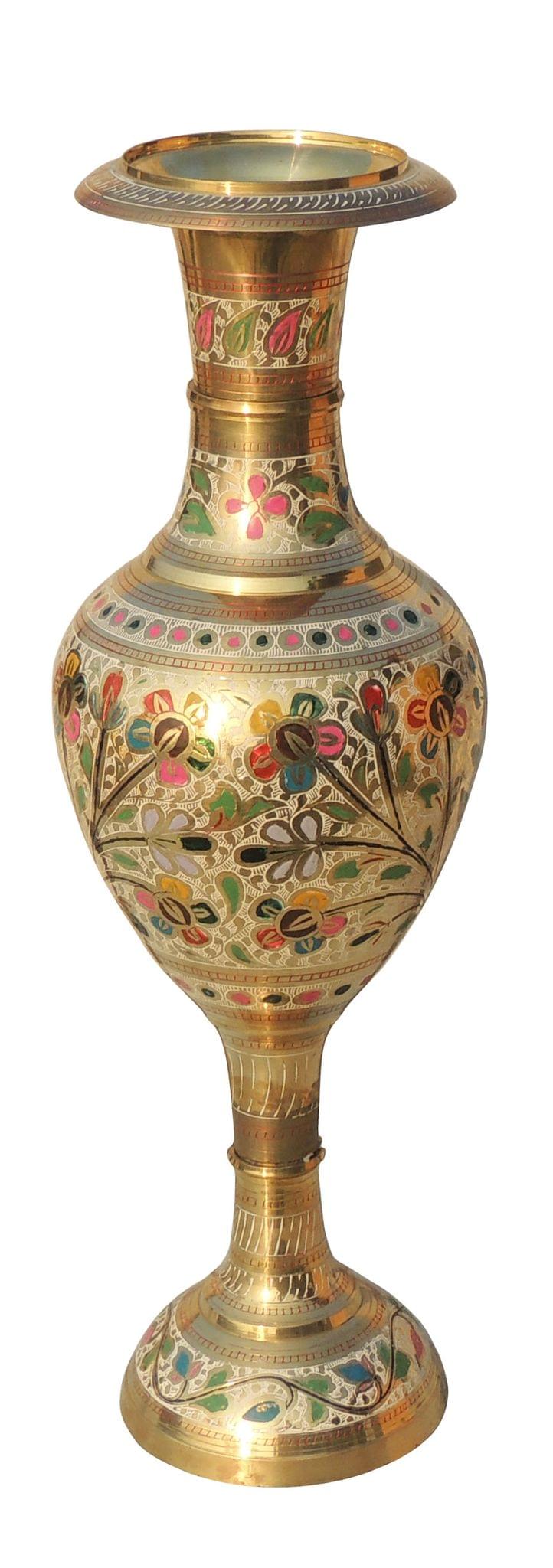 Brass & , Vase — 23.4"