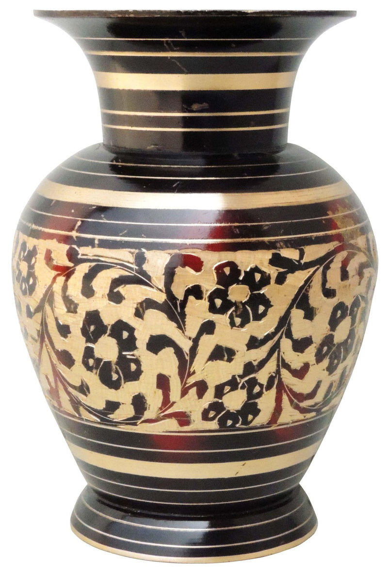 Brass & , Vase — 5.5"
