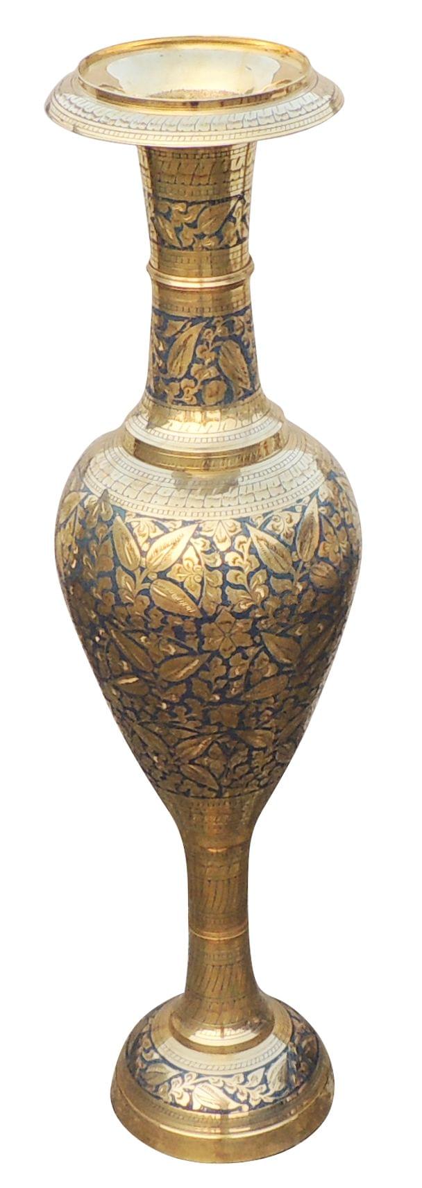 Brass & , Vase — 35"