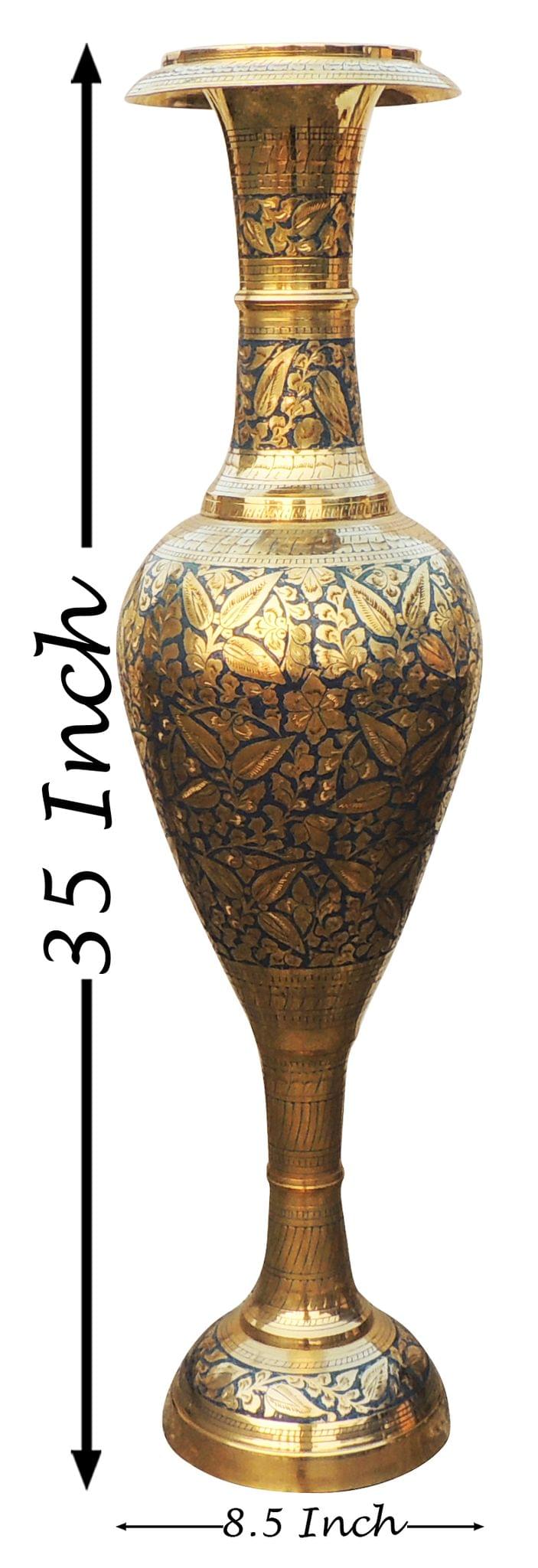 Brass & , Vase — 35"