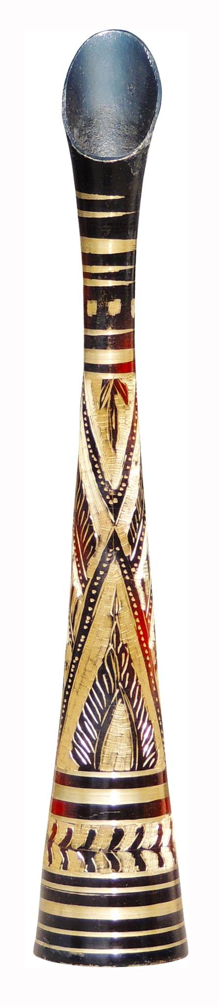 Brass & , Vase — 14"